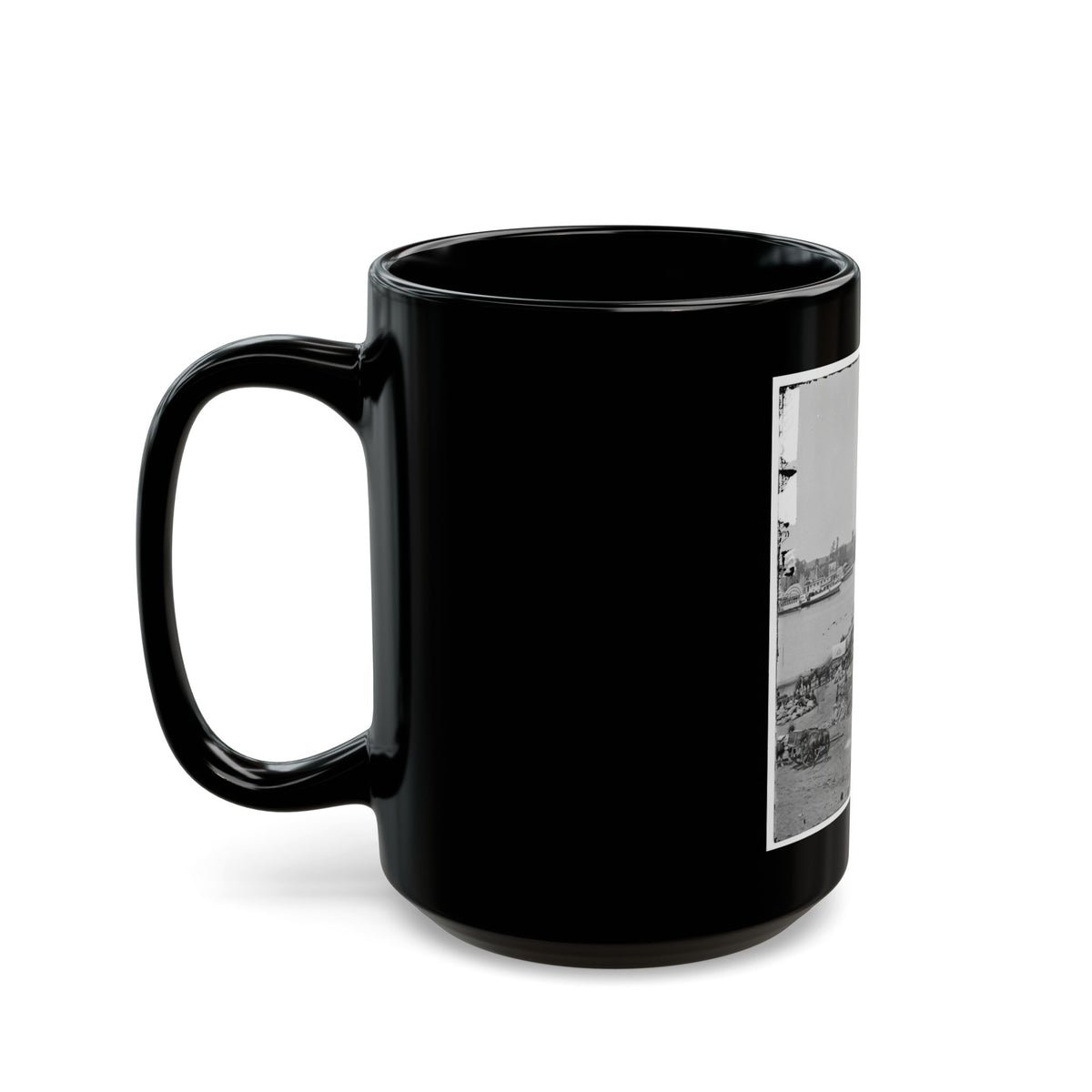 Port Royal, Va. The Rappahannock River Front During The Evacuation (U.S. Civil War) Black Coffee Mug