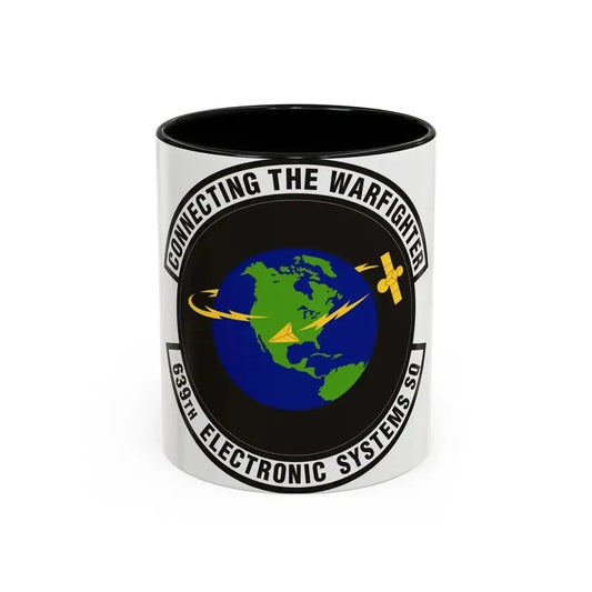639th Electronic Systems Squadron (U.S. Air Force) Accent Coffee Mug 11oz Black - Go Mug Yourself