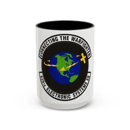 639th Electronic Systems Squadron (U.S. Air Force) Accent Coffee Mug 15oz Black - Go Mug Yourself