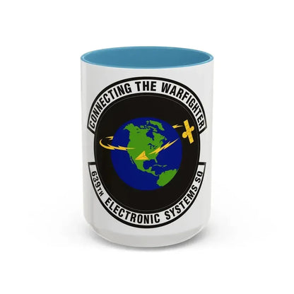 639th Electronic Systems Squadron (U.S. Air Force) Accent Coffee Mug 15oz Light Blue - Go Mug Yourself