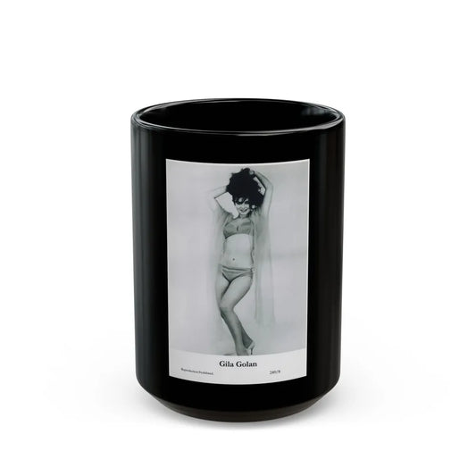 Gila Golan #163 - (Vintage Female Icon) Black Coffee Mug-15oz-Go Mug Yourself