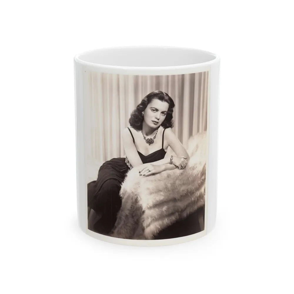 Faith Domergue #133 (Vintage Female Icon) White Coffee Mug-11oz-Go Mug Yourself