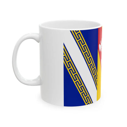 Flag of Grand Est France 2 - White Coffee Mug-Go Mug Yourself