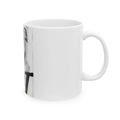 Dawn Richard #44 - Adam Mag. '58 - Inside Cover 1 (Vintage Female Icon) White Coffee Mug-Go Mug Yourself