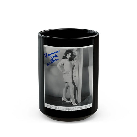 Francine York #06 (Vintage Female Icon) Black Coffee Mug-15oz-Go Mug Yourself