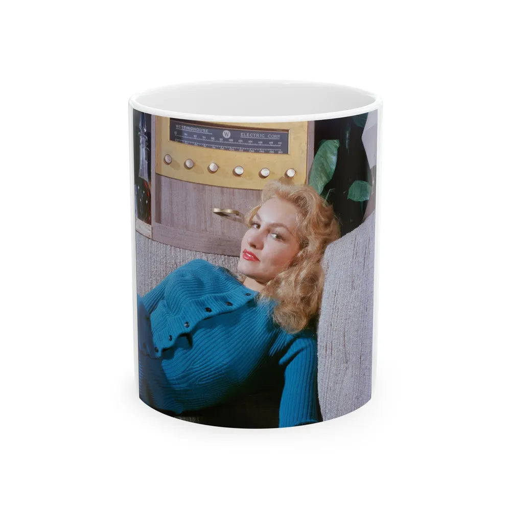 Julie Newmar #396 (Vintage Female Icon) White Coffee Mug-11oz-Go Mug Yourself