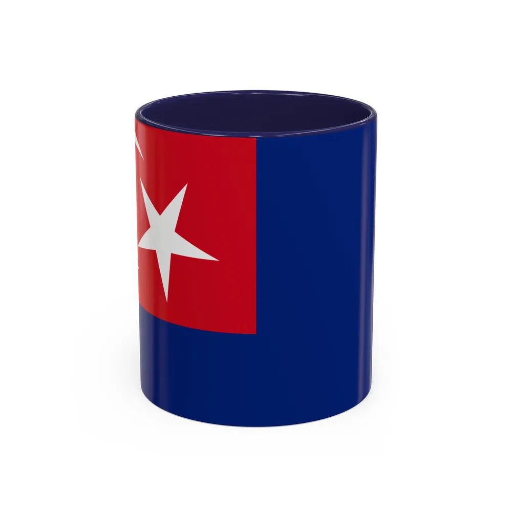 Flag of Johor Malaysia - Accent Coffee Mug-11oz-Navy-Go Mug Yourself