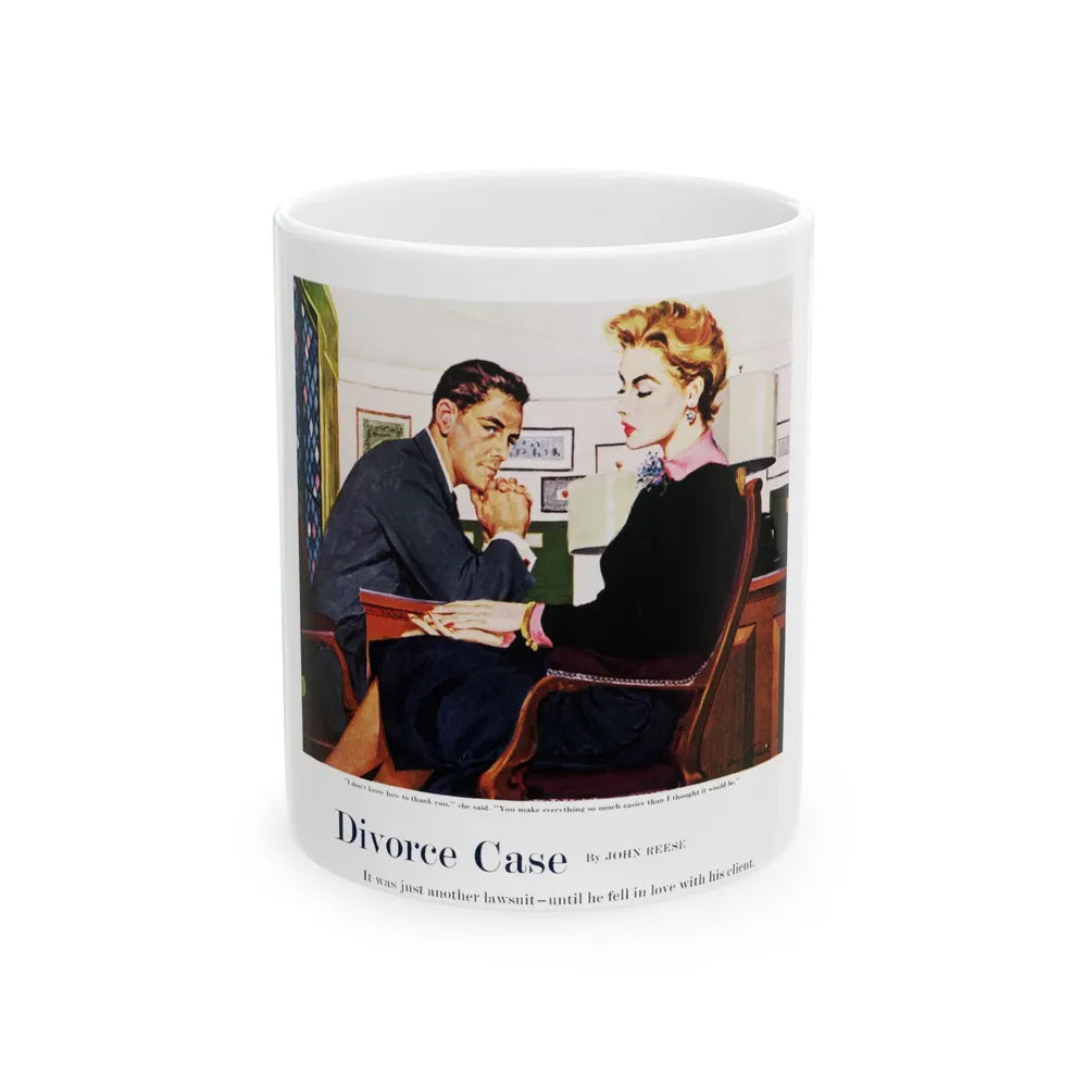 Divorce Case, The Saturday Evening Post, July 9, 1955 - White Coffee Mug-11oz-Go Mug Yourself