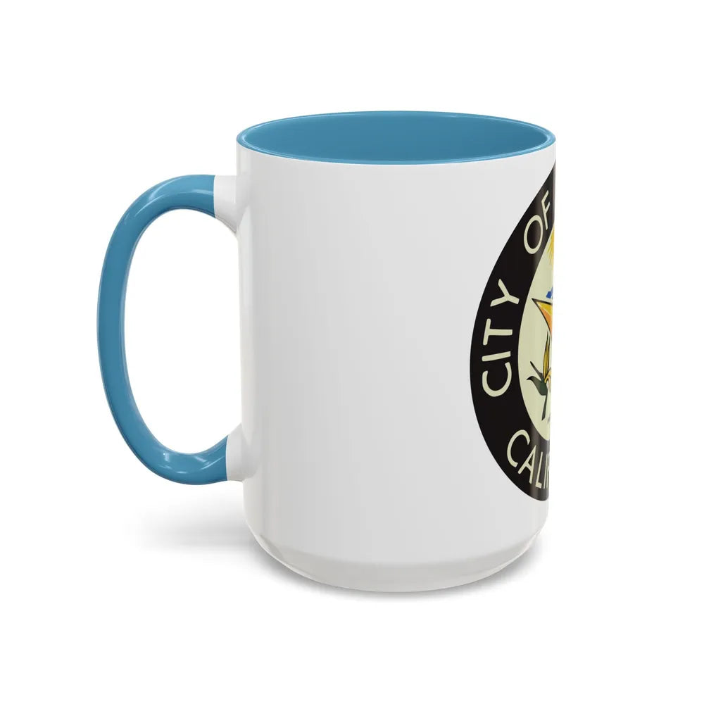 Seal of Carlsbad California - Accent Coffee Mug-Go Mug Yourself