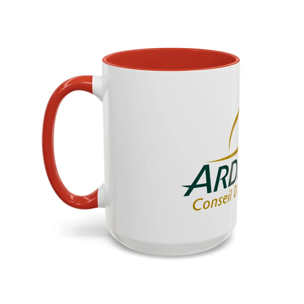 Flag of Ardennes France - Accent Coffee Mug-Go Mug Yourself