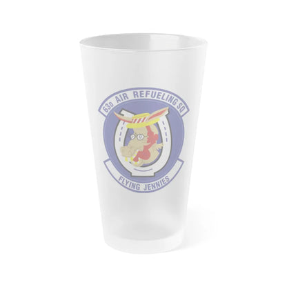 63d Air Refueling Squadron (U.S. Air Force) Frosted Pint Glass 16oz-Go Mug Yourself