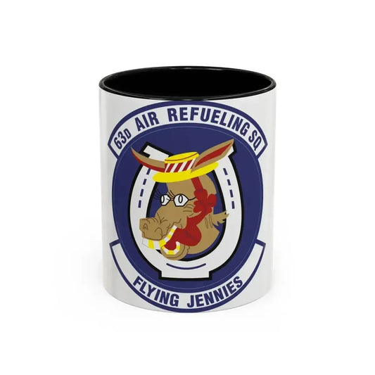 63d Air Refueling Squadron (U.S. Air Force) Accent Coffee Mug 11oz Black - Go Mug Yourself