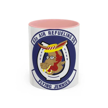 63d Air Refueling Squadron (U.S. Air Force) Accent Coffee Mug 11oz Pink - Go Mug Yourself