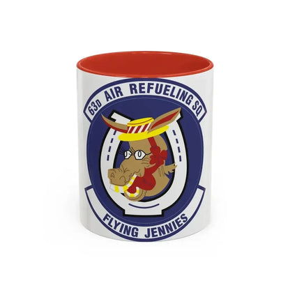 63d Air Refueling Squadron (U.S. Air Force) Accent Coffee Mug 11oz Red - Go Mug Yourself