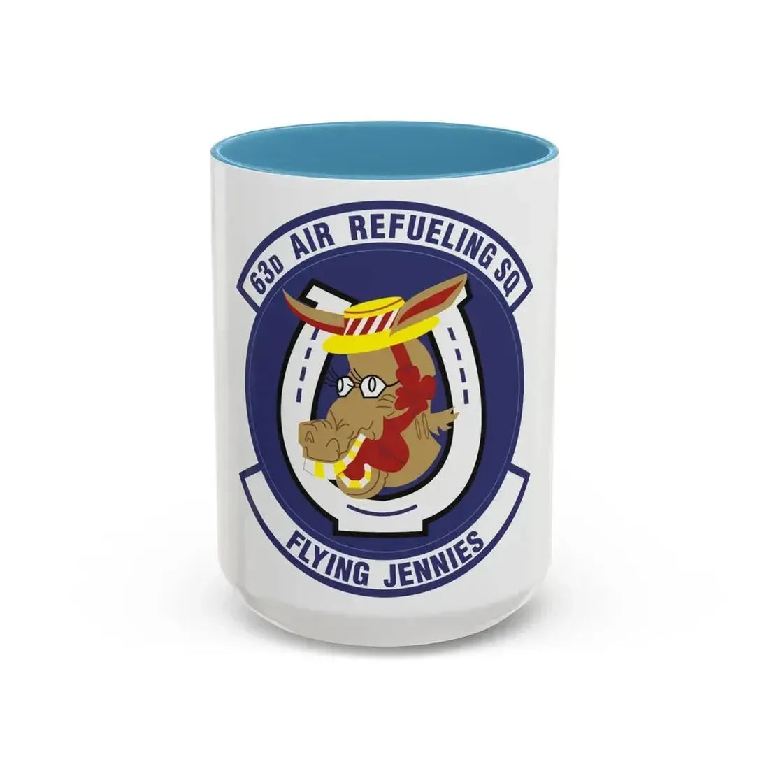 63d Air Refueling Squadron (U.S. Air Force) Accent Coffee Mug 15oz Light Blue - Go Mug Yourself