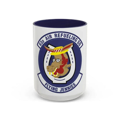 63d Air Refueling Squadron (U.S. Air Force) Accent Coffee Mug 15oz Navy - Go Mug Yourself
