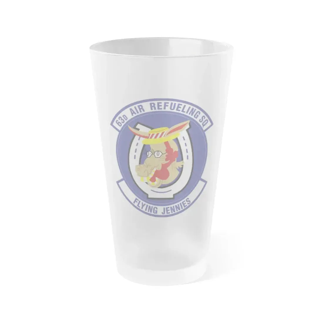 63d Air Refueling Squadron (U.S. Air Force) Frosted Pint Glass 16oz Default Title - Go Mug Yourself