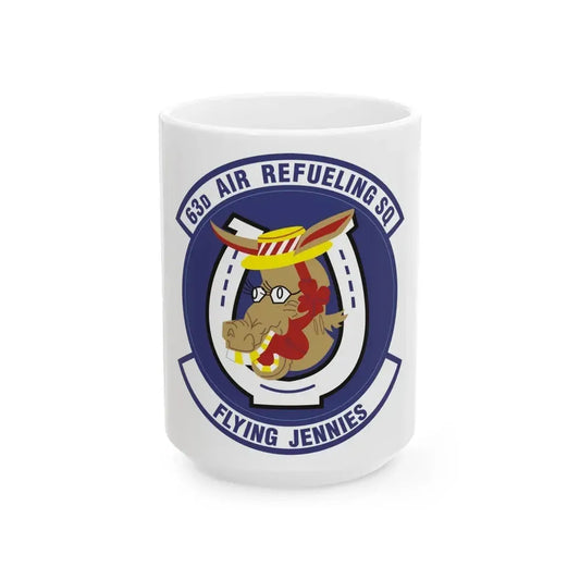 63d Air Refueling Squadron (U.S. Air Force) White Coffee Mug 15oz - Go Mug Yourself