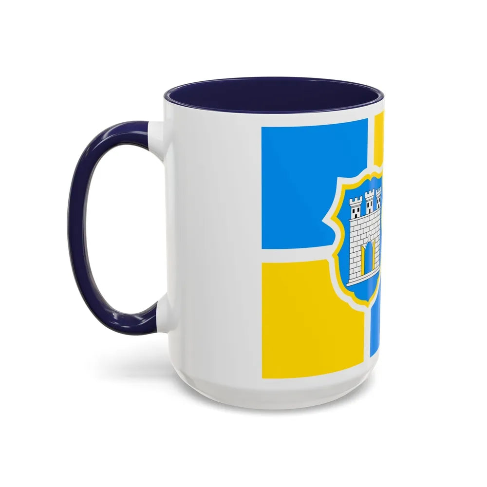 Flag of Zhytomyr Ukraine - Accent Coffee Mug-Go Mug Yourself