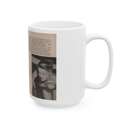 Sheree North #158 - Pages 62 & 63 from 66 PHOTOGRAPHS OF Sheree NORTH U.K. Pocket Mag. (Vintage Female Icon) White Coffee Mug-Go Mug Yourself