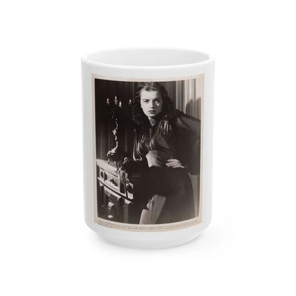 Faith Domergue #95 (Vintage Female Icon) White Coffee Mug-15oz-Go Mug Yourself