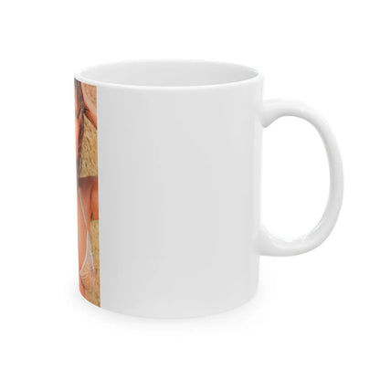 Raquel Welch #227 - See through top (Vintage Female Icon) White Coffee Mug-Go Mug Yourself