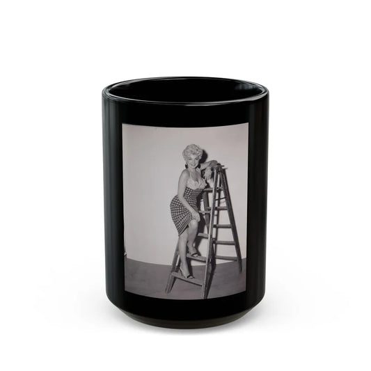 Barbara Nichols #347 (Vintage Female Icon) Black Coffee Mug-15oz-Go Mug Yourself