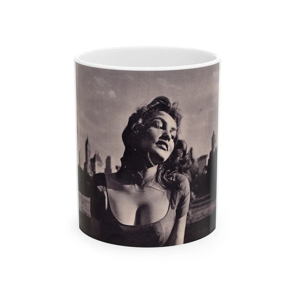 Julie Newmar #335 (Vintage Female Icon) White Coffee Mug-11oz-Go Mug Yourself