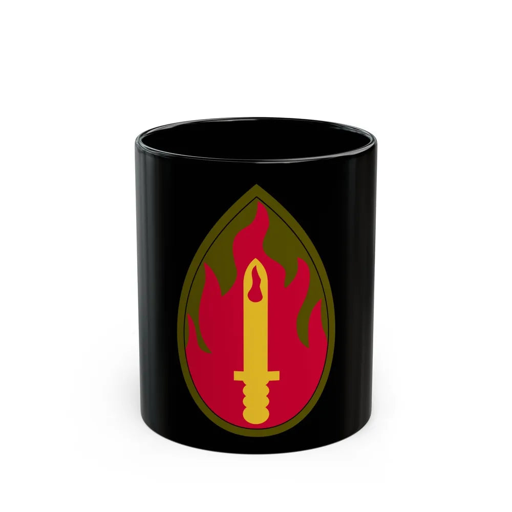 63rd Infantry Division SSI (U.S. Army) Black Coffee Mug-11oz-Go Mug Yourself