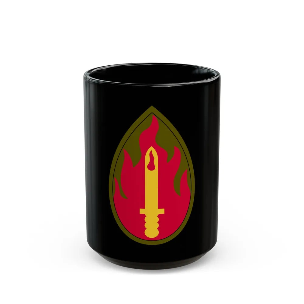 63rd Infantry Division SSI (U.S. Army) Black Coffee Mug-15oz-Go Mug Yourself