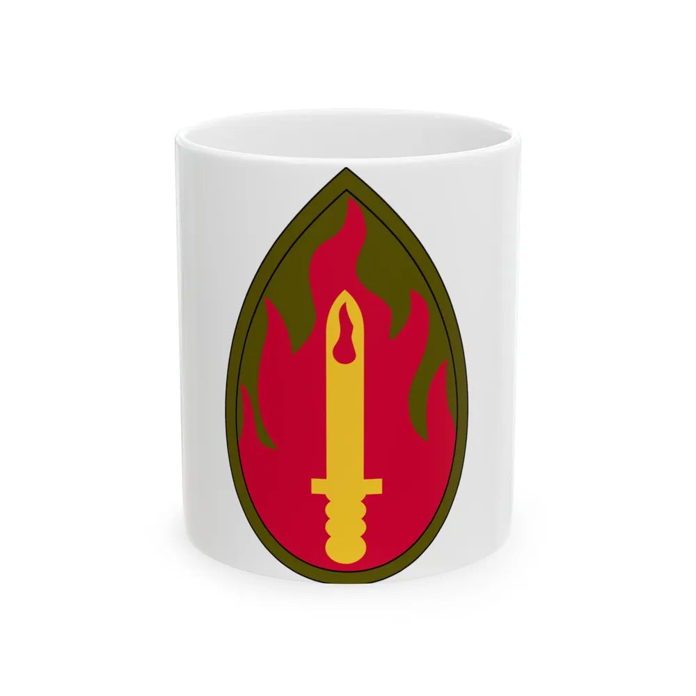 63rd Infantry Division SSI (U.S. Army) White Coffee Mug-11oz-Go Mug Yourself