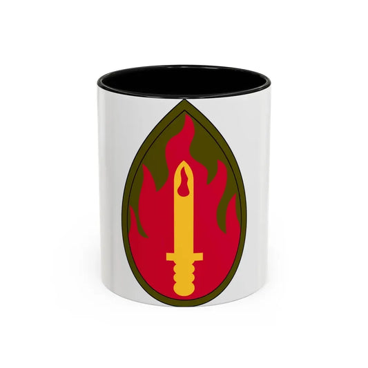 63rd Infantry Division SSI (U.S. Army) Accent Coffee Mug 11oz Black - Go Mug Yourself