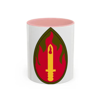 63rd Infantry Division SSI (U.S. Army) Accent Coffee Mug 11oz Pink - Go Mug Yourself