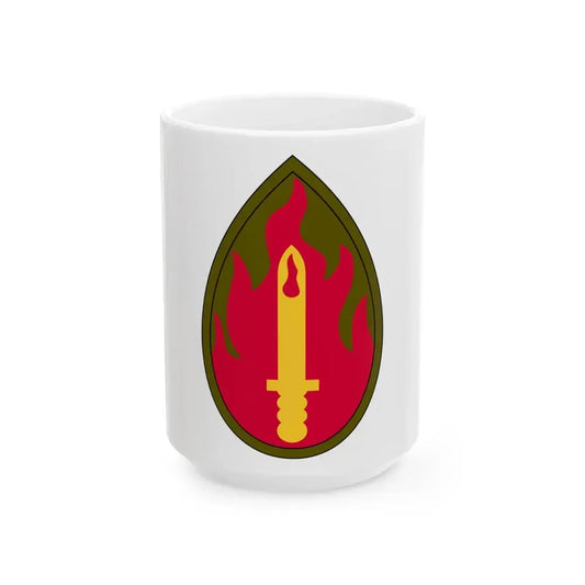 63rd Infantry Division SSI (U.S. Army) White Coffee Mug 15oz - Go Mug Yourself