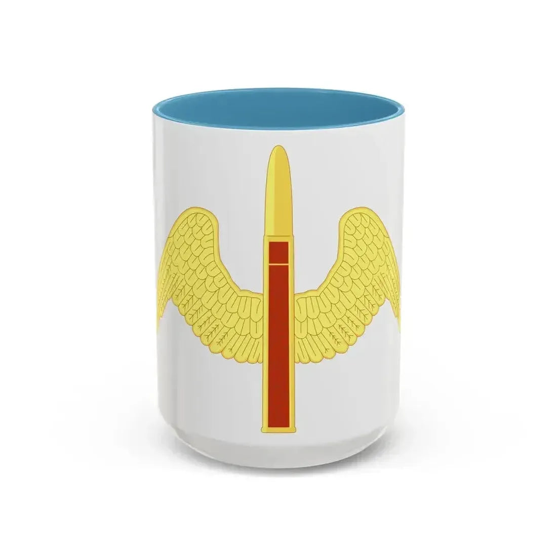 64 Antiaircraft Artillery Battalion (U.S. Army) Accent Coffee Mug 15oz Light Blue - Go Mug Yourself