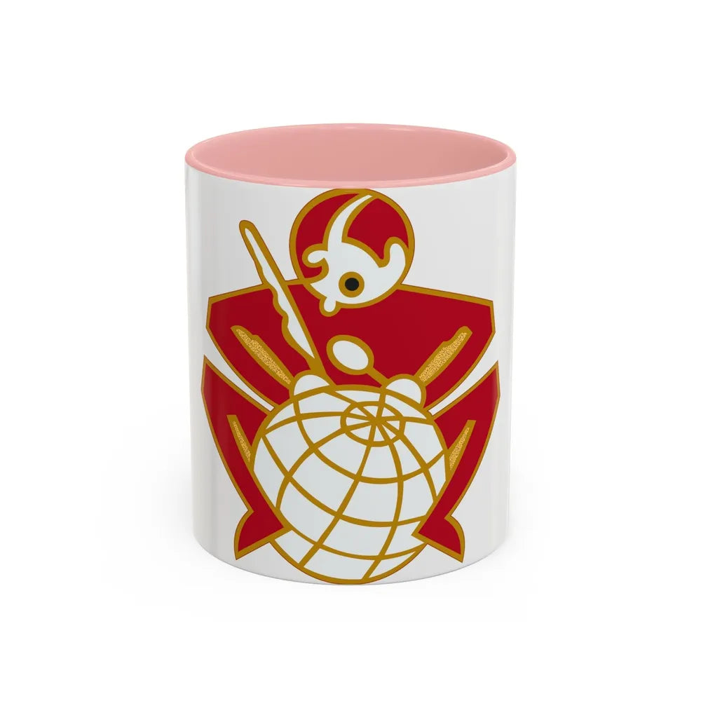 64 Engineer Battalion (U.S. Army) Accent Coffee Mug-11oz-Pink-Go Mug Yourself