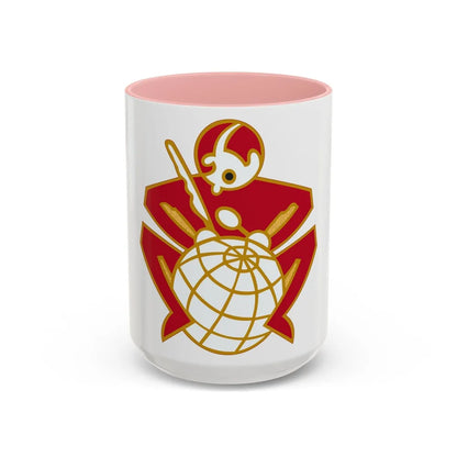 64 Engineer Battalion (U.S. Army) Accent Coffee Mug-15oz-Pink-Go Mug Yourself