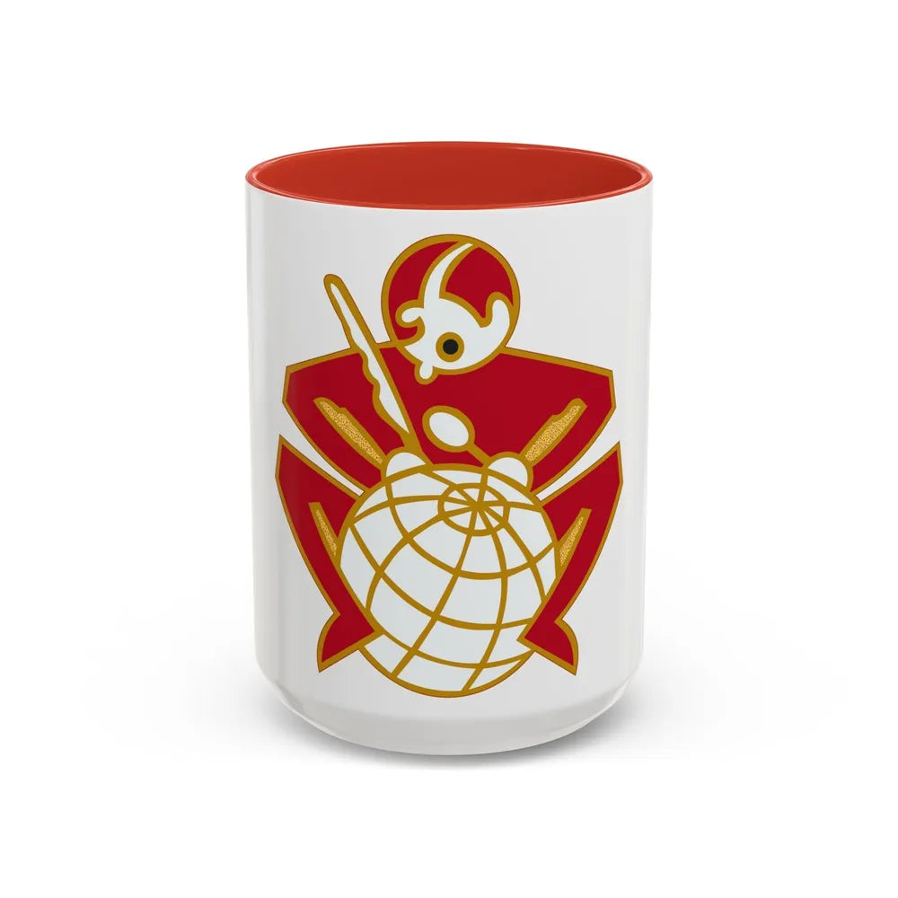 64 Engineer Battalion (U.S. Army) Accent Coffee Mug-15oz-Red-Go Mug Yourself