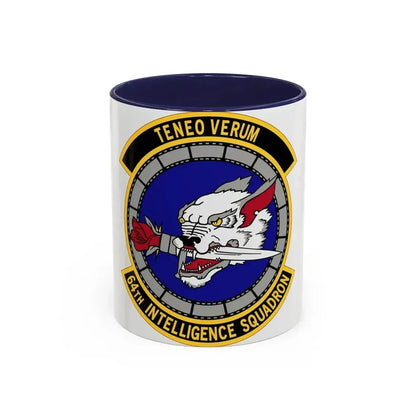 64 Intelligence Squadron AFRC (U.S. Air Force) Accent Coffee Mug 11oz Navy - Go Mug Yourself