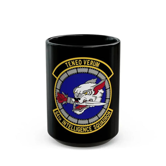 64 Intelligence Squadron AFRC (U.S. Air Force) Black Coffee Mug 15oz - Go Mug Yourself