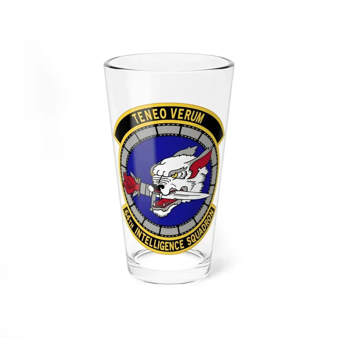 64 Intelligence Squadron AFRC (U.S. Air Force) Pint Glass 16oz - Go Mug Yourself