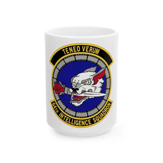64 Intelligence Squadron AFRC (U.S. Air Force) White Coffee Mug 15oz - Go Mug Yourself