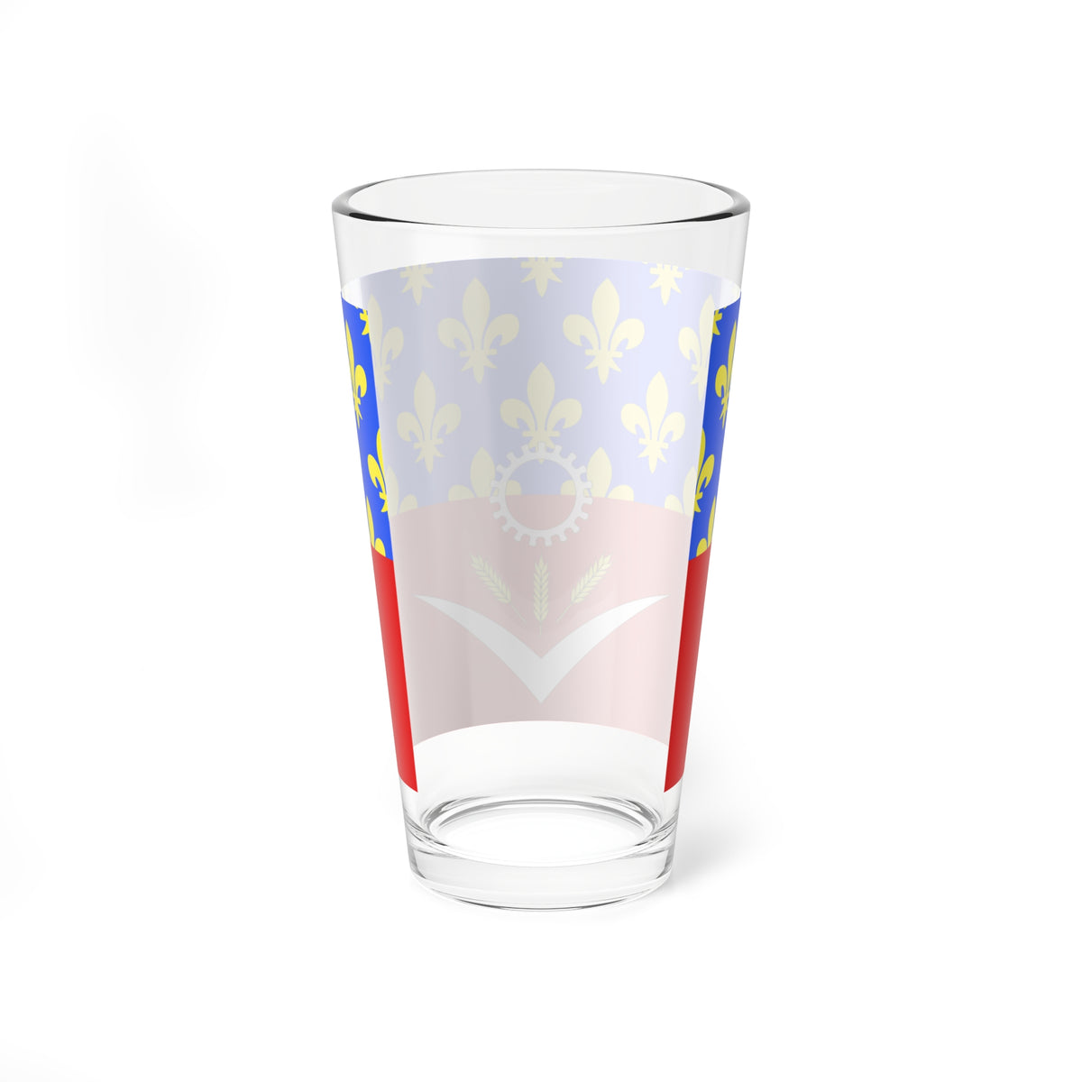 Proposition de drapeau fr departement Seine-Saint-Denis (France) Pint Glass 16oz