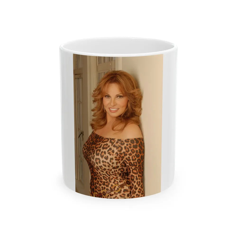 Raquel Welch #268 (Vintage Female Icon) White Coffee Mug-11oz-Go Mug Yourself