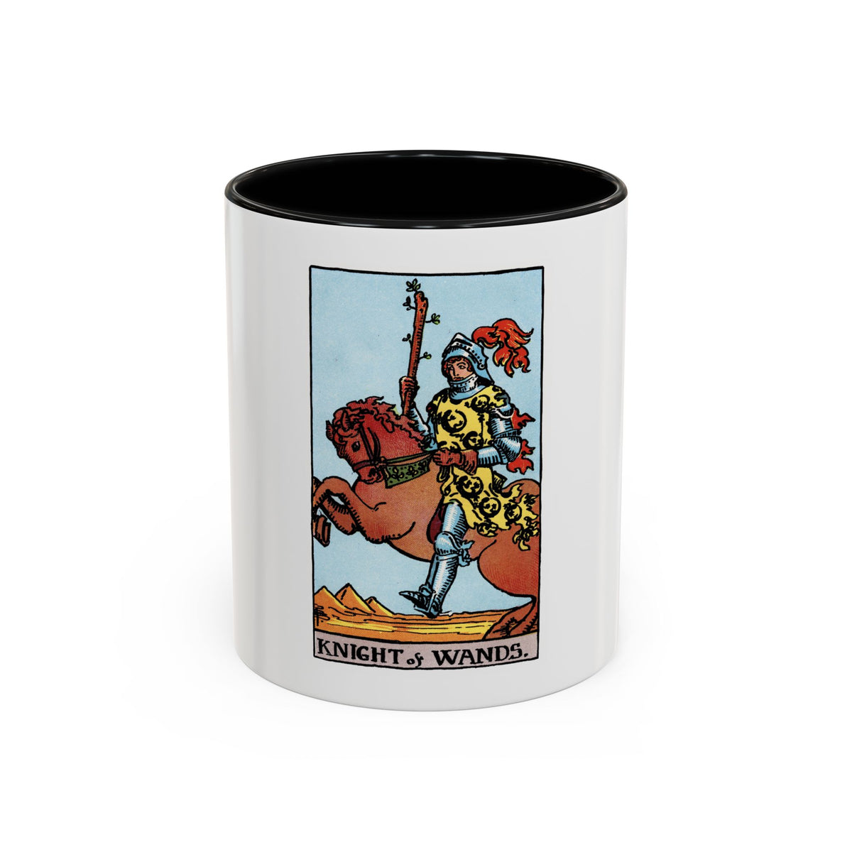 The Knight of Wands (Tarot Card) Accent Coffee Mug