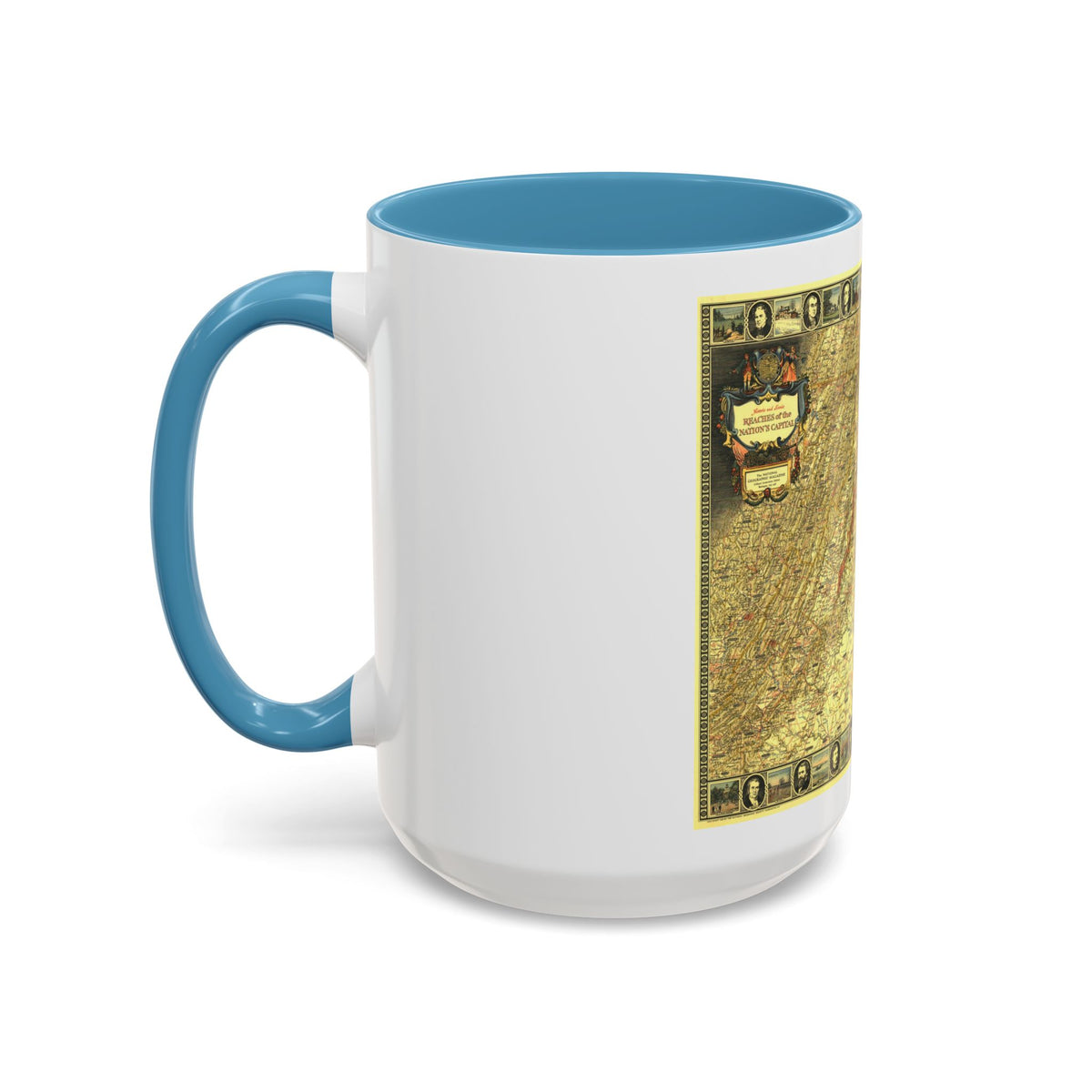 USA - Washington, Historic and Scenic (1939) (Map) Accent Coffee Mug