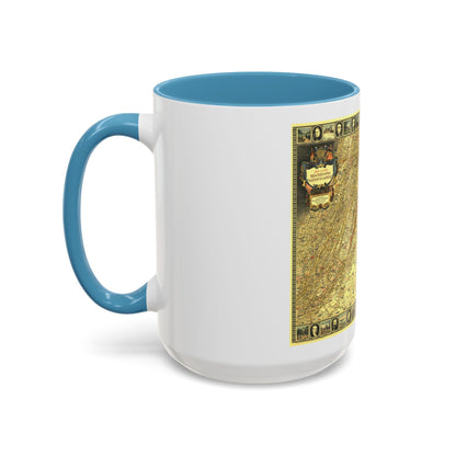 USA - Washington, Historic and Scenic (1939) (Map) Accent Coffee Mug