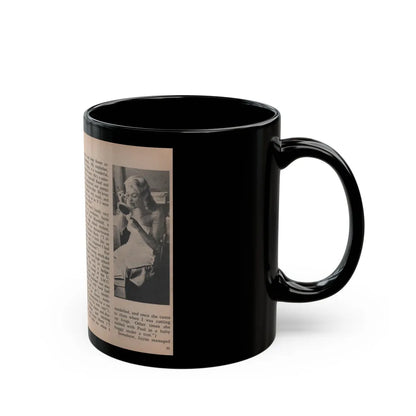 Jayne Mansfield #297 - JAYNE Pocket Magazine Pages 38 & 39 (Vintage Female Icon) Black Coffee Mug-Go Mug Yourself