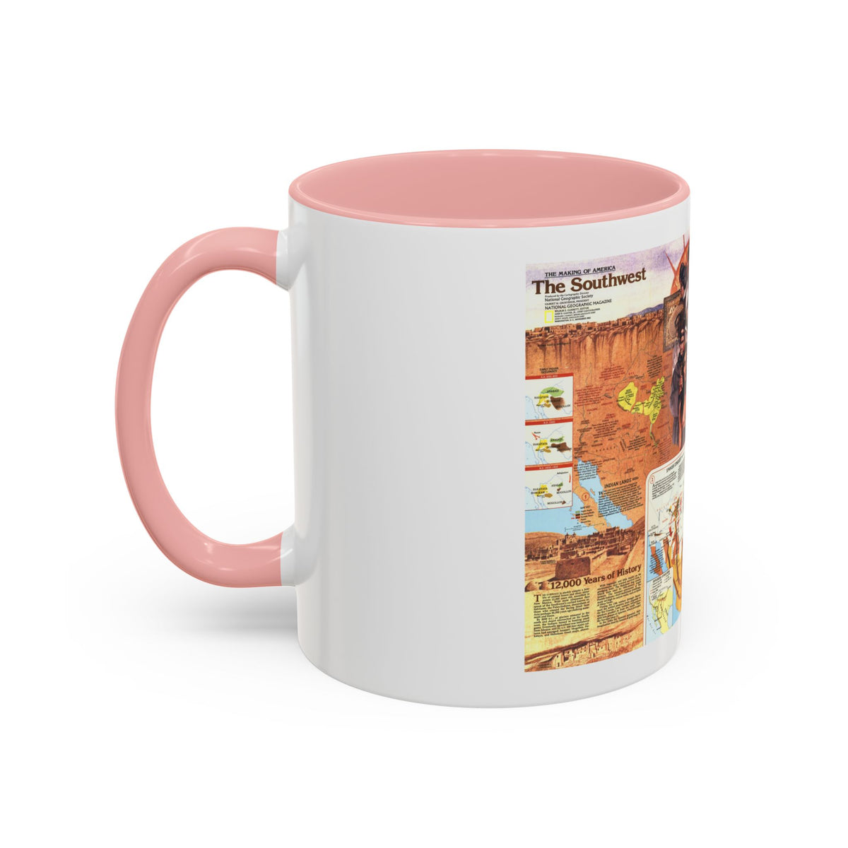 USA - Southwest 2 (1982) (Map) Accent Coffee Mug