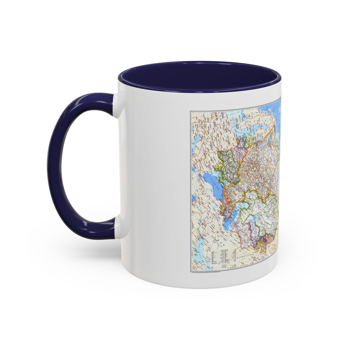 Russia - Soviet Union (1976) (Map) Accent Coffee Mug